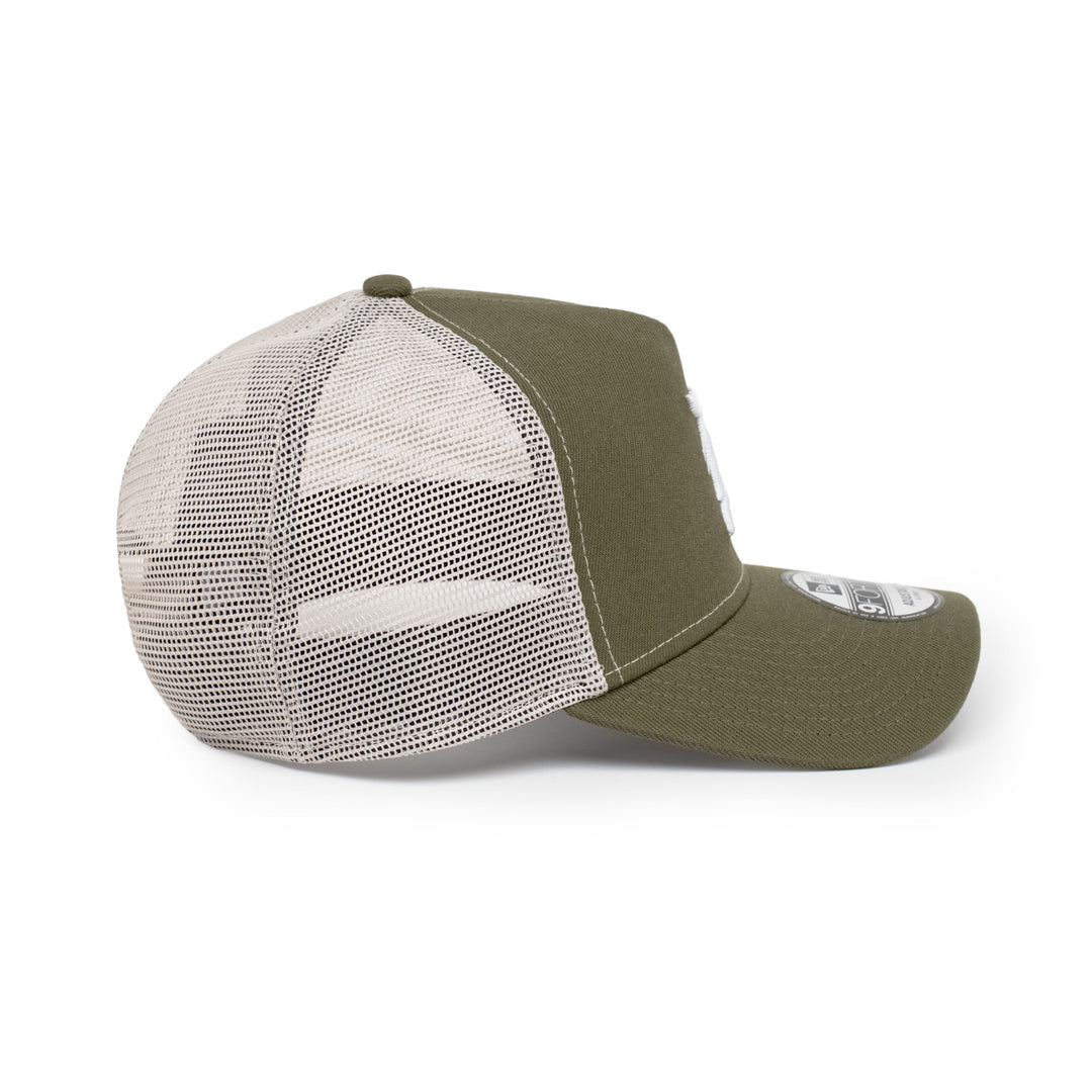 9FORTY A-Frame Trucker Detroit Tigers New Olive Snapback