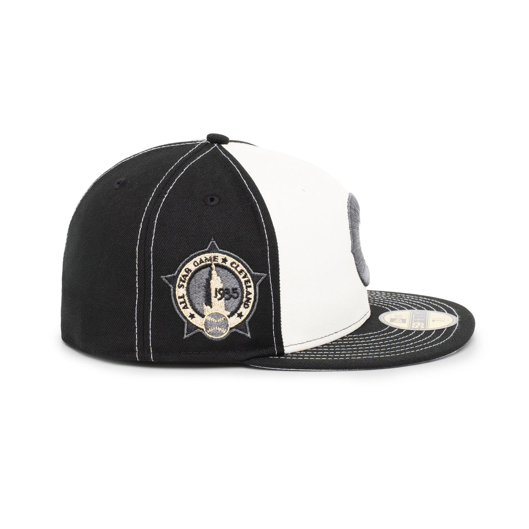 59FIFTY Cleveland Guardians All Star Game 2-Tone Black Visor Chrome White Fitted