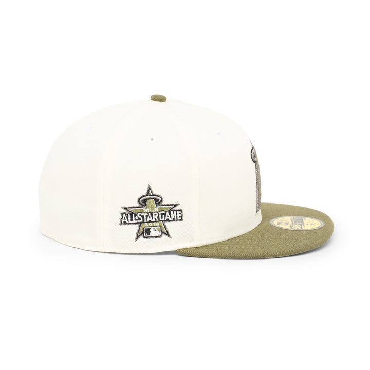 59FIFTY Los Angeles Angels All Star Game 2010 2-Tone New Olive Visor Chrome White Fitted