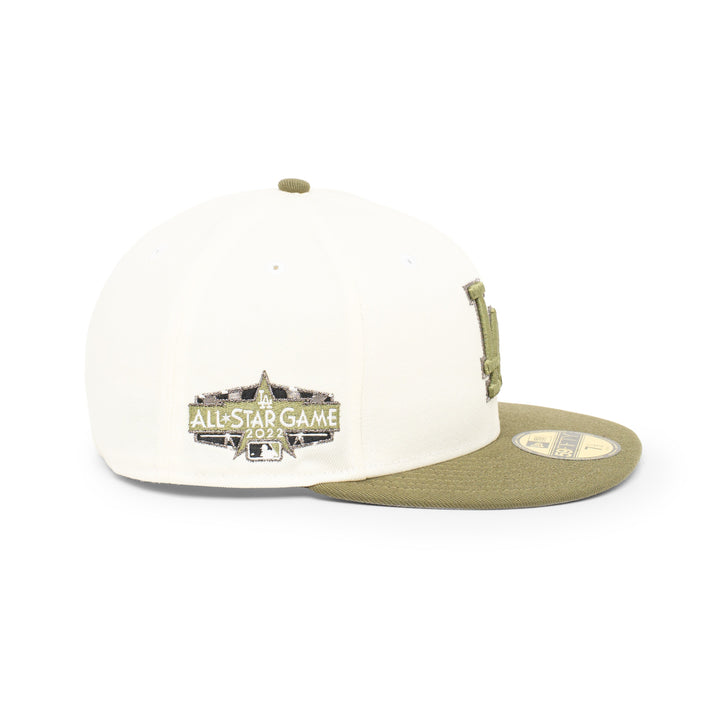 59FIFTY Los Angeles Dodgers All Star Game 2-Tone New Olive Visor Chrome White Fitted