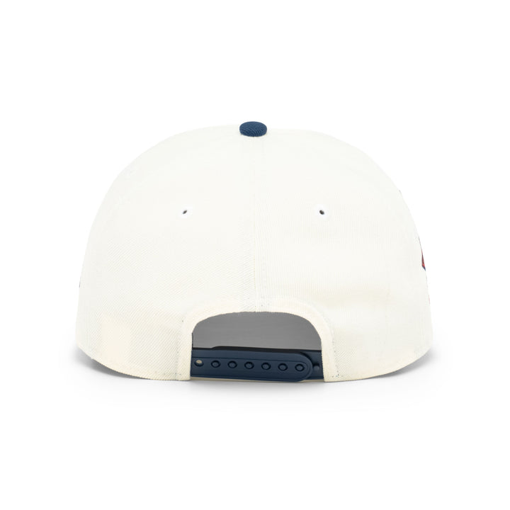 9FORTY New York Yankees Stadium 75th Anniversary 2-Tone Oceanside Blue Visor Chrome White Snapback