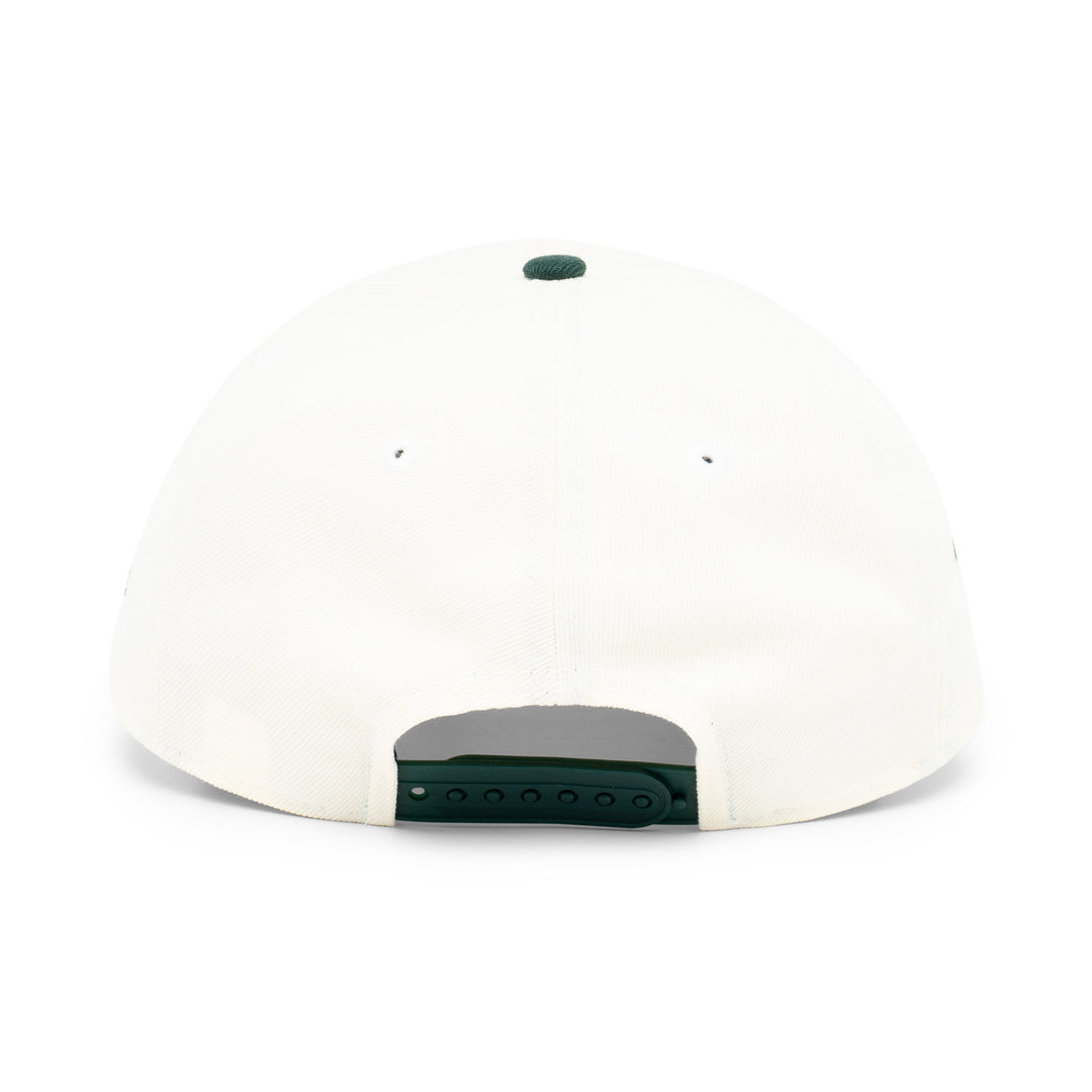9FORTY New York Yankees 2-Tone World Series 1999 2-Tone Dark Green Visor Chrome White Snapback