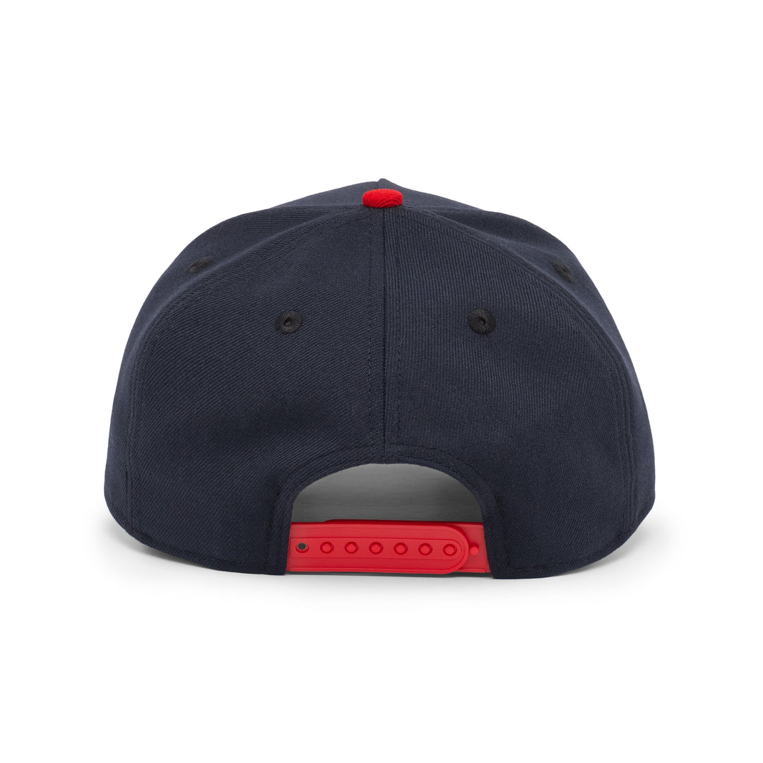 9FORTY A-Frame Cleveland Guardians Basic Team 2-Tone Scarlet Visor Navy Snapback
