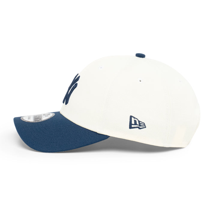 9FORTY New York Yankees Stadium 75th Anniversary 2-Tone Oceanside Blue Visor Chrome White Snapback