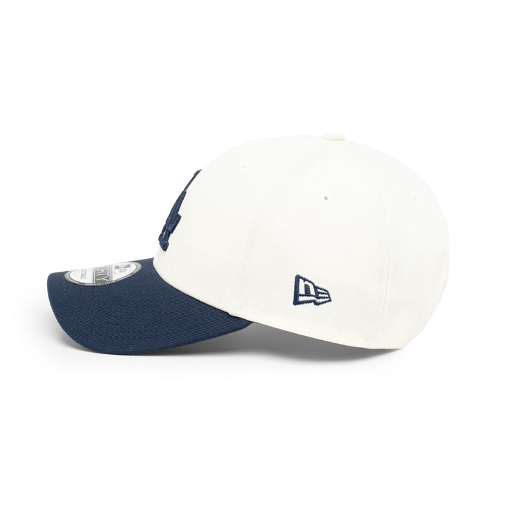 9FORTY Los Angeles Dodgers 2-Tone Navy Visor Chrome White Snapback
