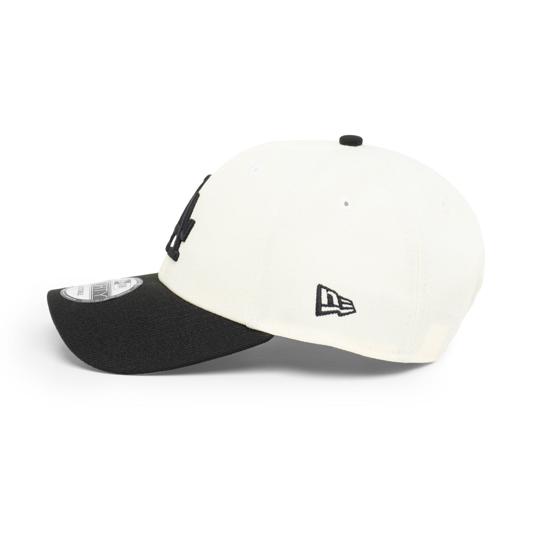 9FORTY Los Angeles Dodgers World Series Champions 2024 2-Tone Black Visor Chrome White Snapback