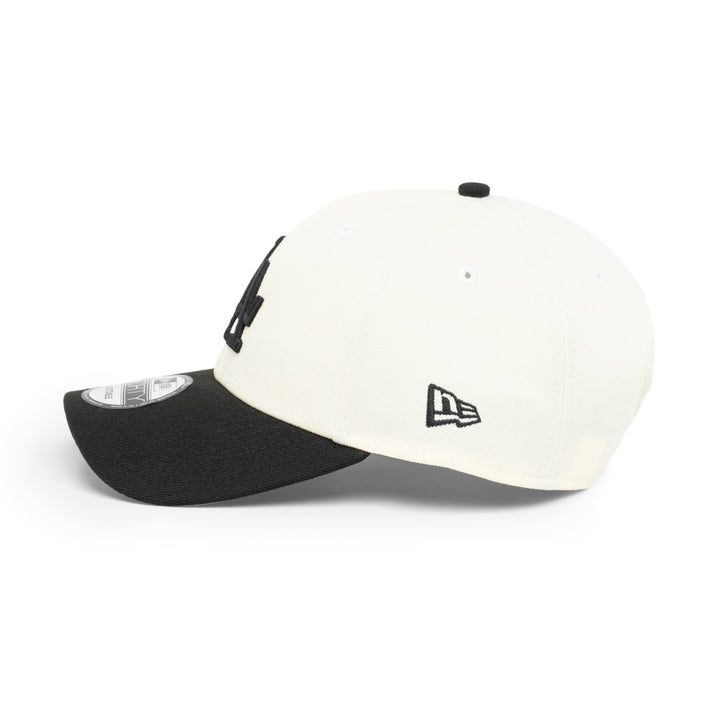 9FORTY Los Angeles Dodgers World Series Champions 2024 2-Tone Black Visor Chrome White Snapback