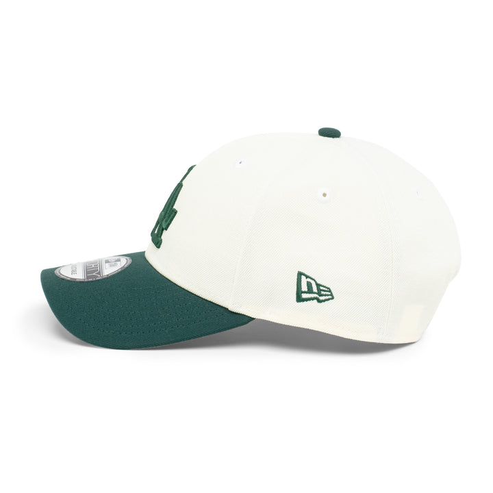 9FORTY Los Angeles Dodgers World Series Champions 2024 2-Tone Dark Green Visor Chrome White  Snapback