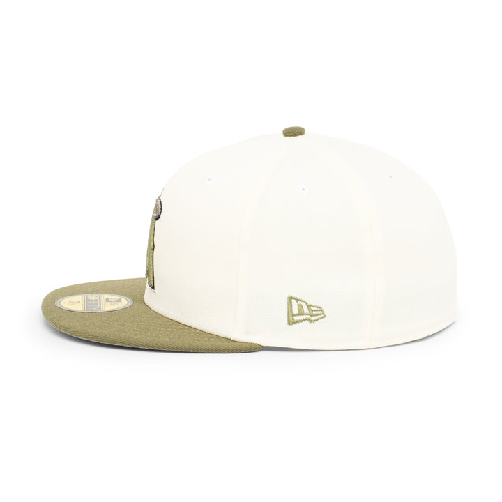 59FIFTY Los Angeles Angels All Star Game 2010 2-Tone New Olive Visor Chrome White Fitted