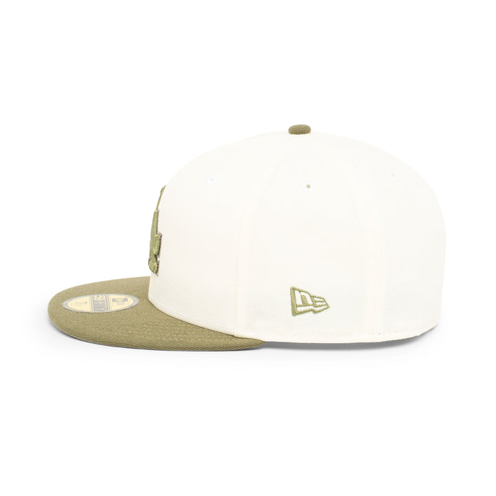 59FIFTY Los Angeles Dodgers All Star Game 2-Tone New Olive Visor Chrome White Fitted
