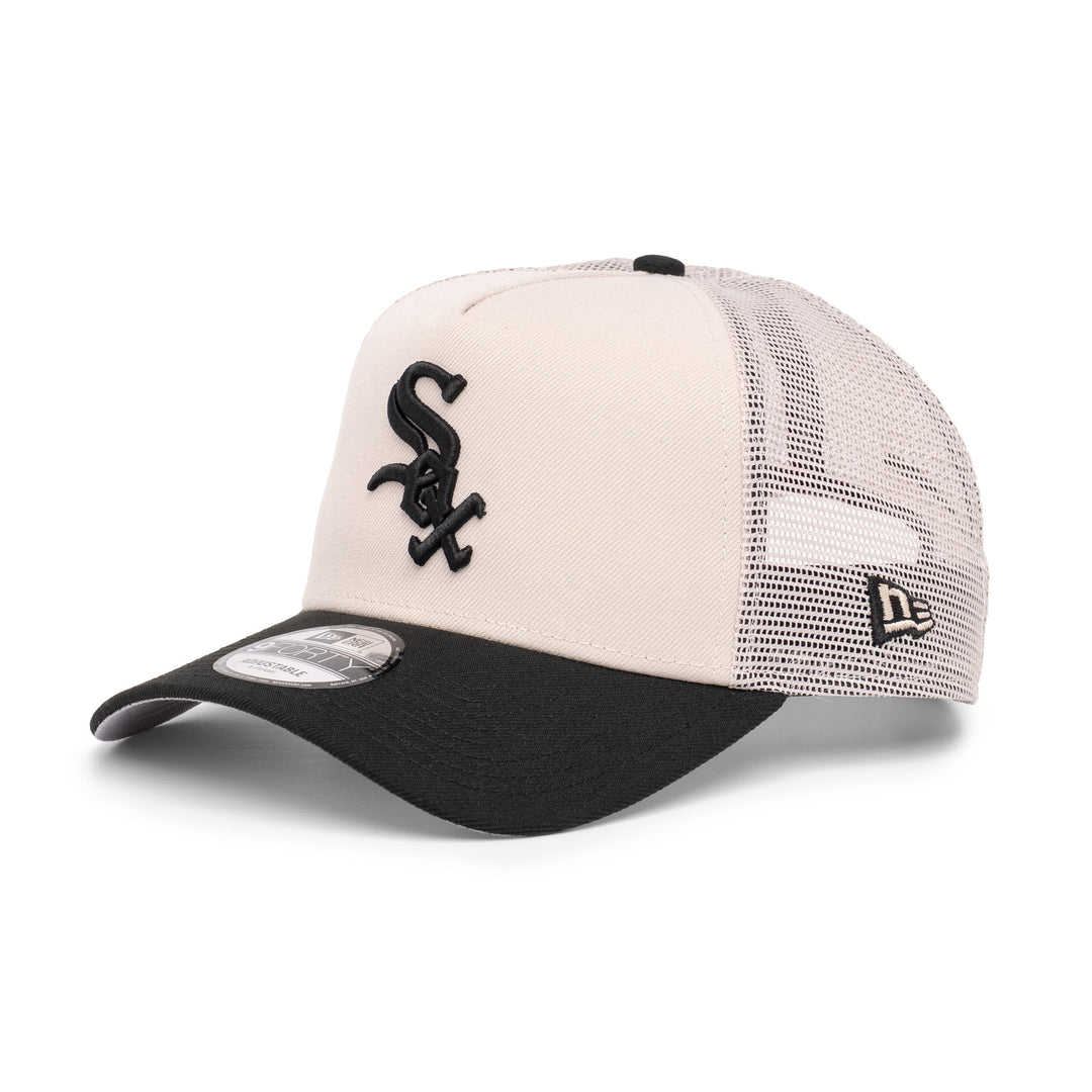 9FORTY A-Frame Trucker Chicago White Sox All Star Game 2003 2-Tone Black Visor Stone Snapback