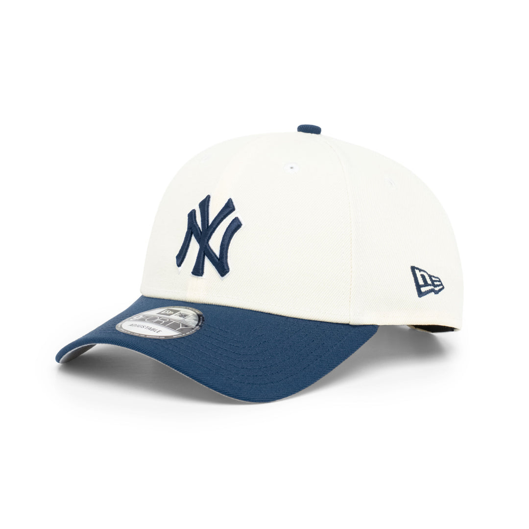 9FORTY New York Yankees Stadium 75th Anniversary 2-Tone Oceanside Blue Visor Chrome White Snapback