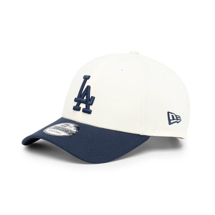 9FORTY Los Angeles Dodgers 2-Tone Navy Visor Chrome White Snapback