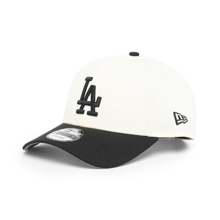 9FORTY Los Angeles Dodgers World Series Champions 2024 2-Tone Black Visor Chrome White Snapback