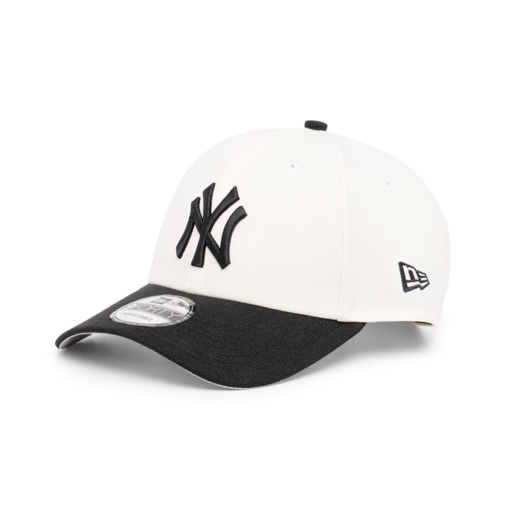 9FORTY New York Yankees World Series 2024 2-Tone Black Visor Chrome White Snapback