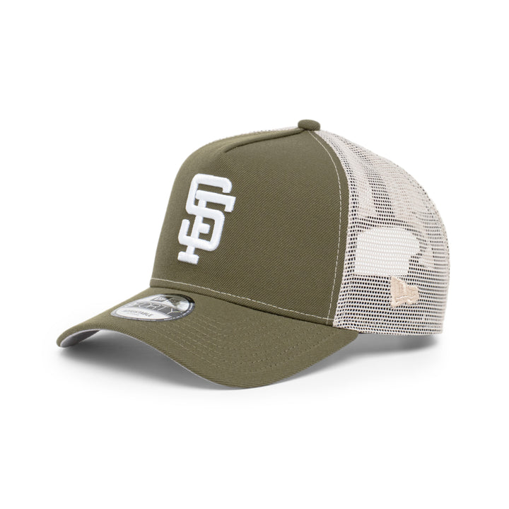 9FORTY A-Frame Trucker San Francisco Giants New Olive Snapback