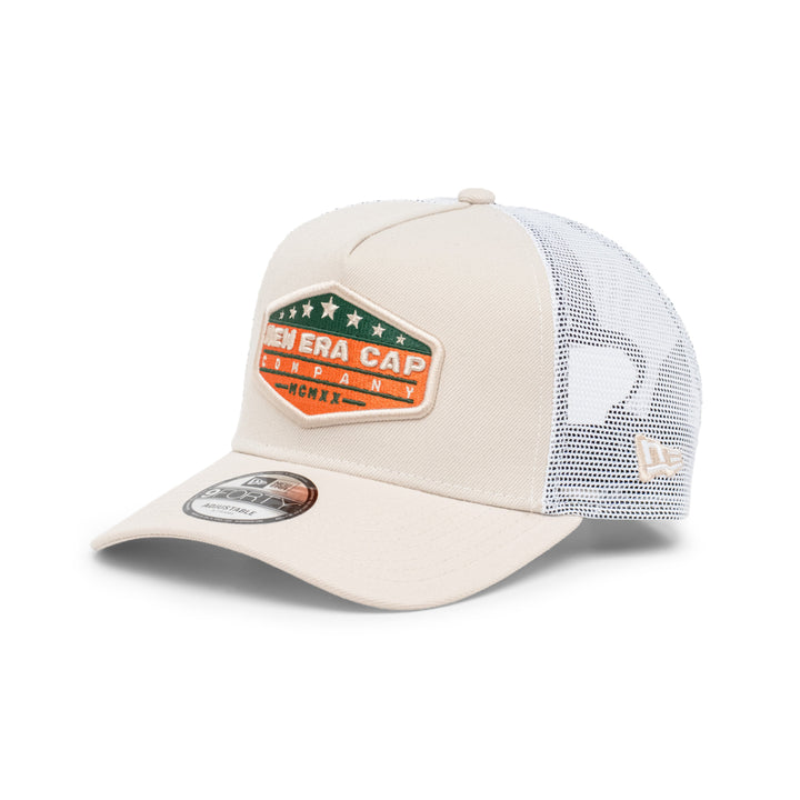 9FORTY A-Frame Trucker New Era Company Stone White Snapback