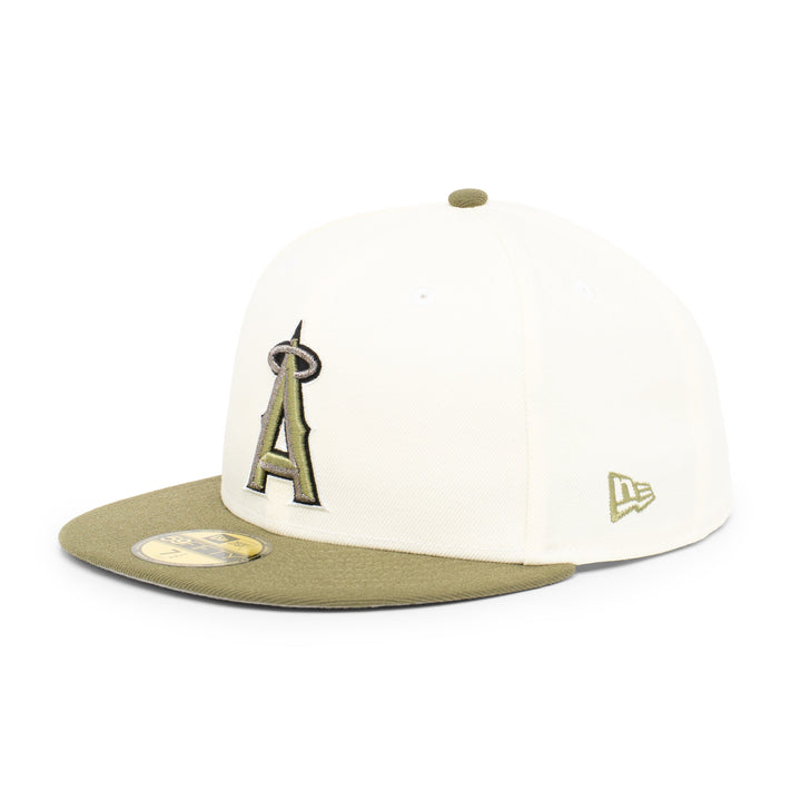 59FIFTY Los Angeles Angels All Star Game 2010 2-Tone New Olive Visor Chrome White Fitted