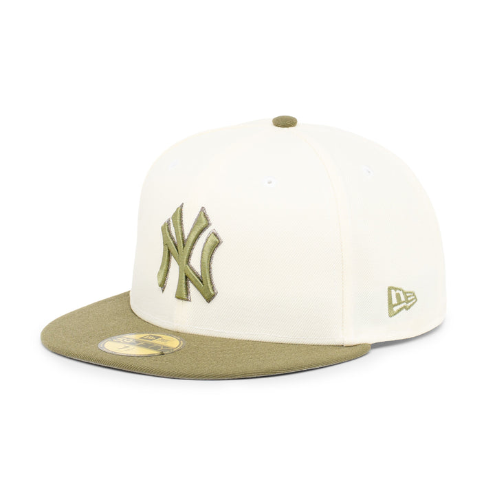 59FIFTY New York Yankees All Star Game 2008 2-Tone New Olive Visor Chrome White Fitted