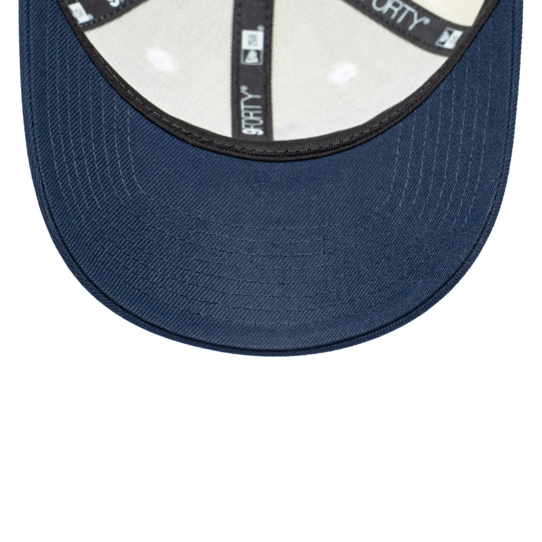 9FORTY Los Angeles Dodgers 2-Tone Navy Visor Chrome White Snapback