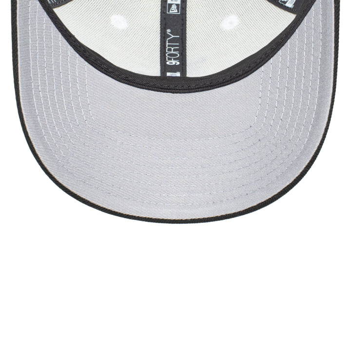 9FORTY Los Angeles Dodgers World Series Champions 2024 2-Tone Black Visor Chrome White Snapback