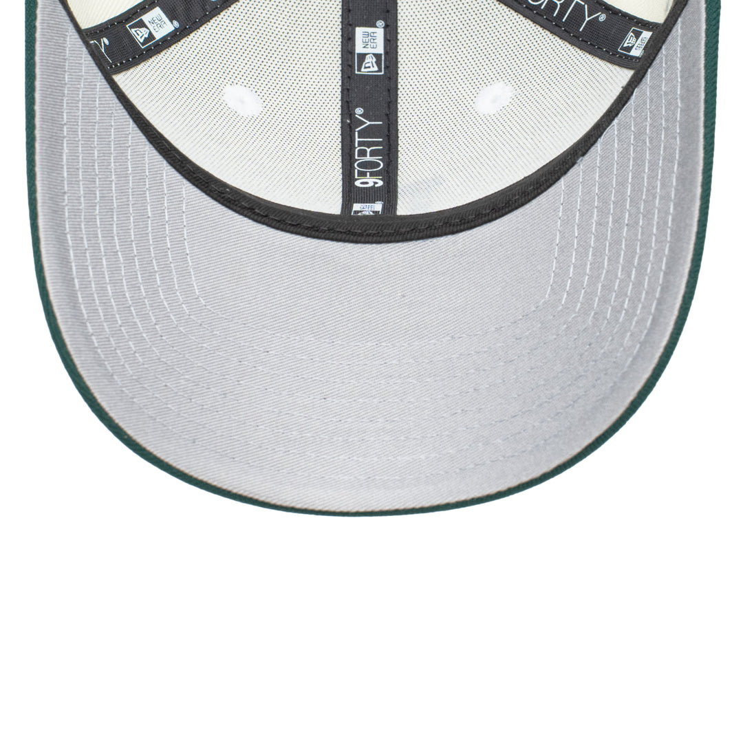 9FORTY Los Angeles Dodgers World Series Champions 2024 2-Tone Dark Green Visor Chrome White  Snapback