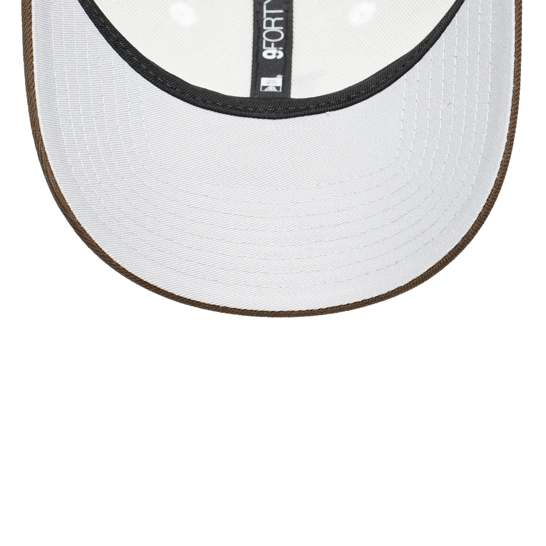 9FORTY Los Angeles Dodgers World Series Champions 2024 2-Tone Walnut Visor Chrome White Snapback