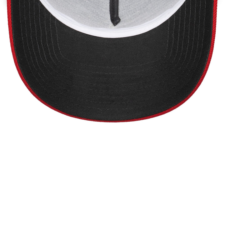 9FORTY A-Frame Cleveland Guardians Basic Team 2-Tone Scarlet Visor Navy Snapback
