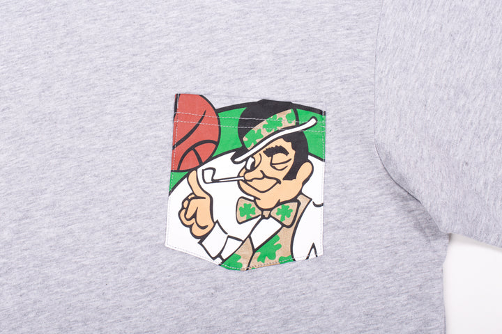 Boston Celtics Heather Gray Short Sleeve Pocket T-Shirt