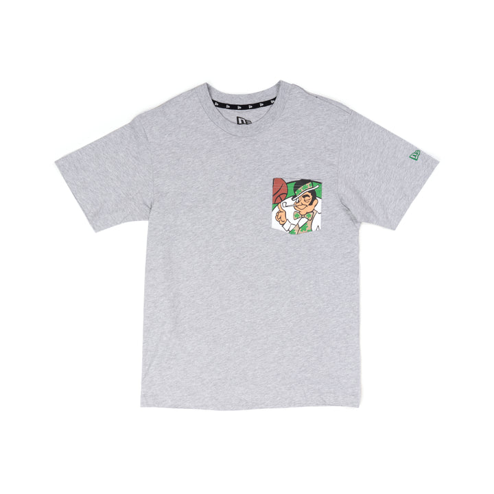 Boston Celtics Heather Gray Short Sleeve Pocket T-Shirt