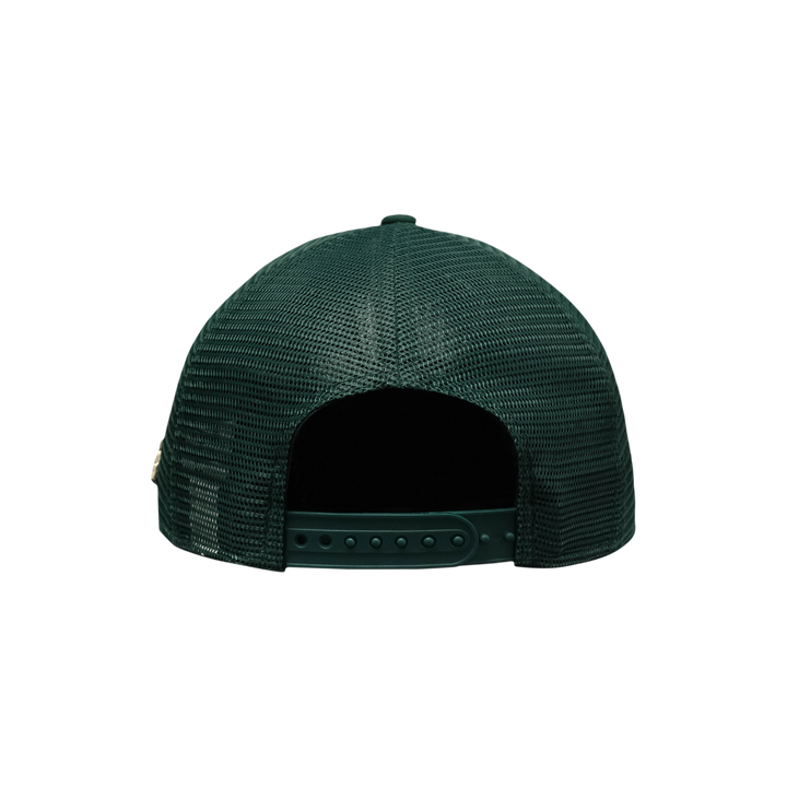 9FORTY A-Frame Golf Trucker Metal Plate Dark Green Snapback