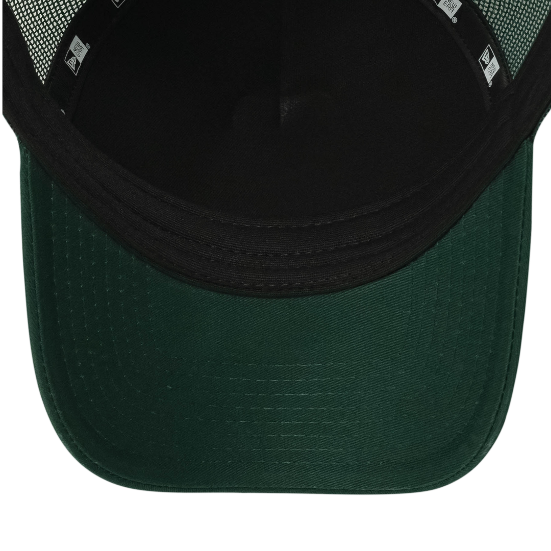 9FORTY A-Frame Golf Trucker Metal Plate Dark Green Snapback