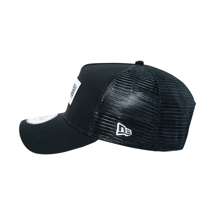 9FORTY A-Frame Trucker Box Logo Black Snapback