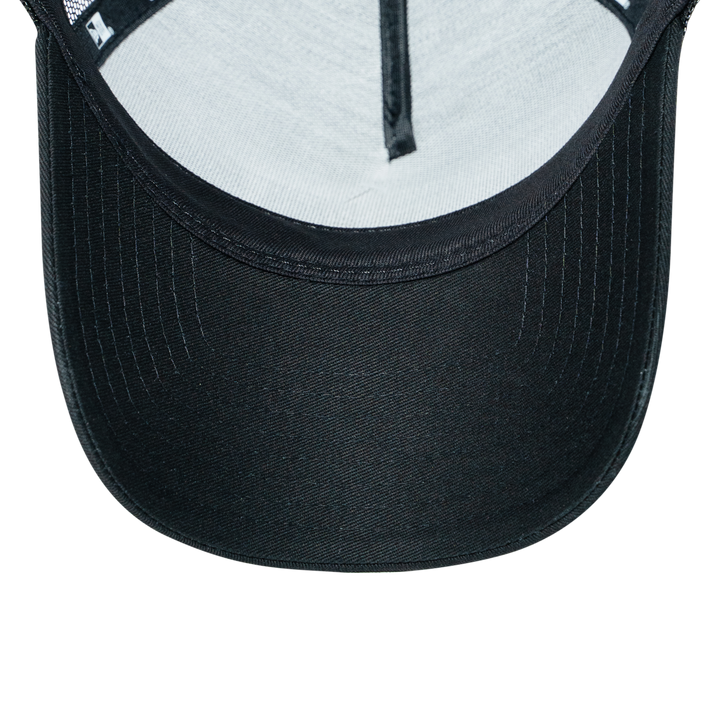 9FORTY A-Frame Trucker Box Logo Black Snapback