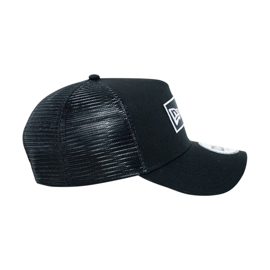 9FORTY A-Frame Trucker Box Logo Black Snapback