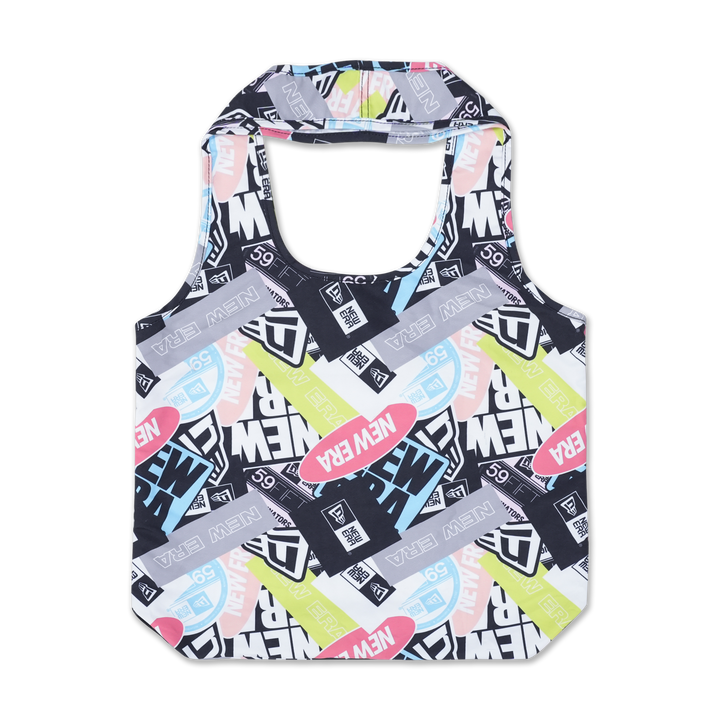 Party Vibe Sticker Bombing Multicolor Eco Tote Bag