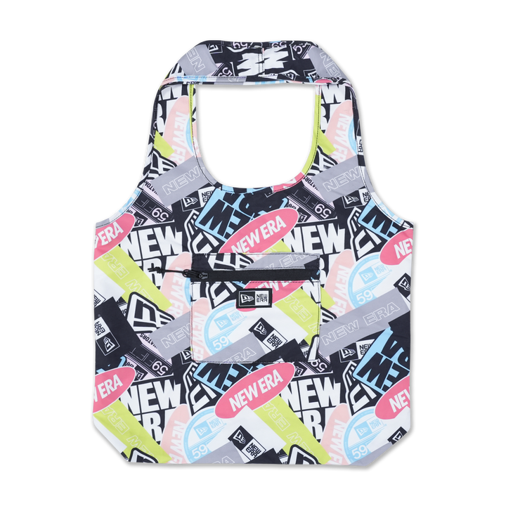 Party Vibe Sticker Bombing Multicolor Eco Tote Bag