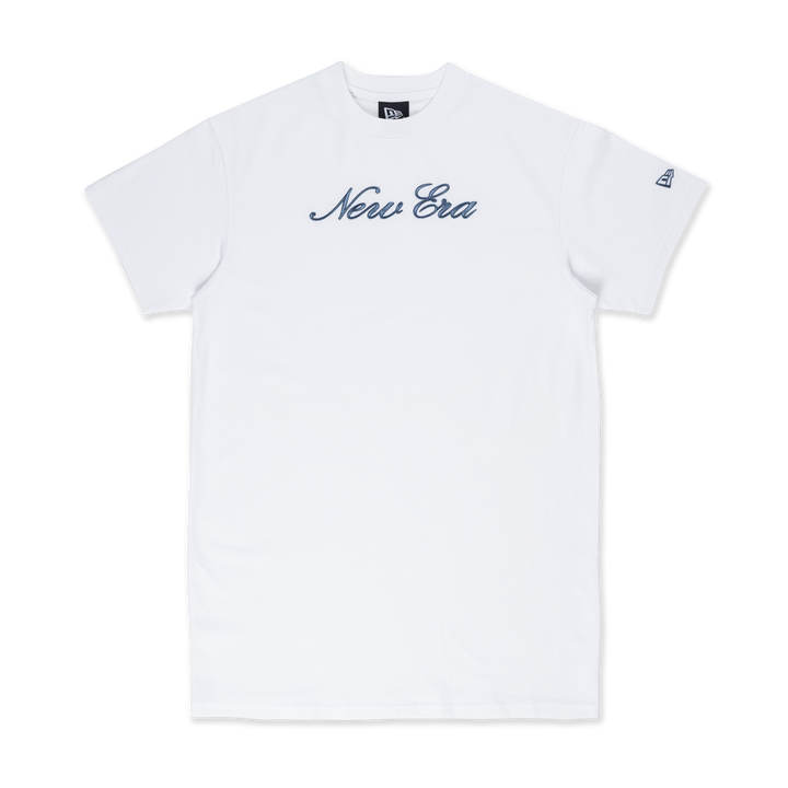 Women New Era Basic White Short Sleeve Tee Dress