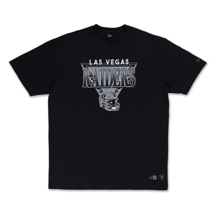 Las Vegas Raiders League Retro Black Wash Oversized Short Sleeve T-Shirt