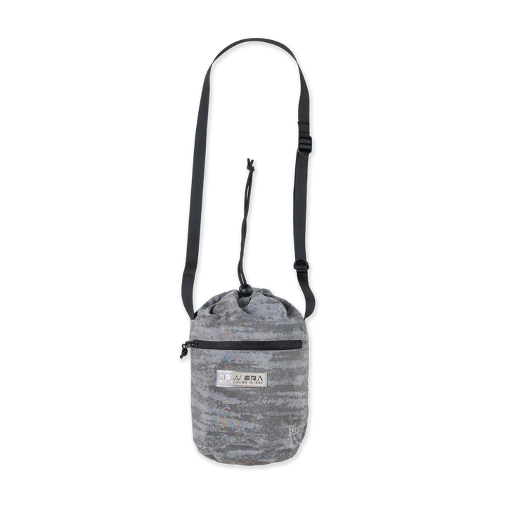 Comic Space Sliver Gray Drawstring Shoulder Bag