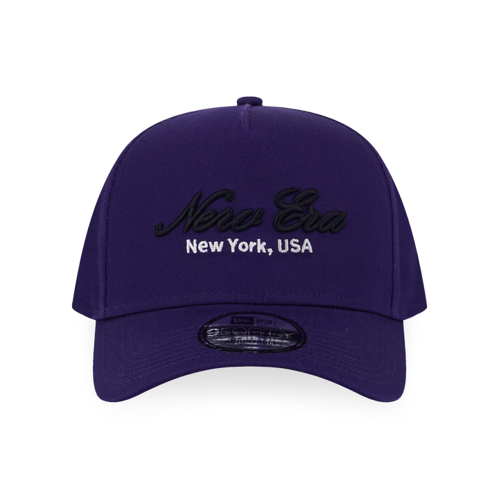 9FORTY A-Frame New Era Basic Script Purple Adjustable