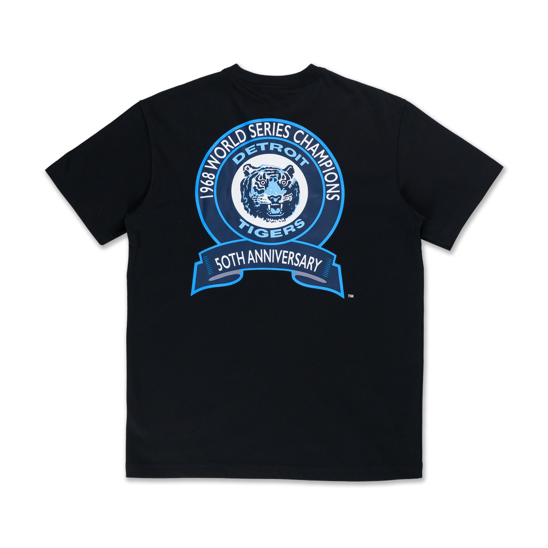 Raceway Detroit Tigers Cooperstown Black Short Sleeves T-Shirt