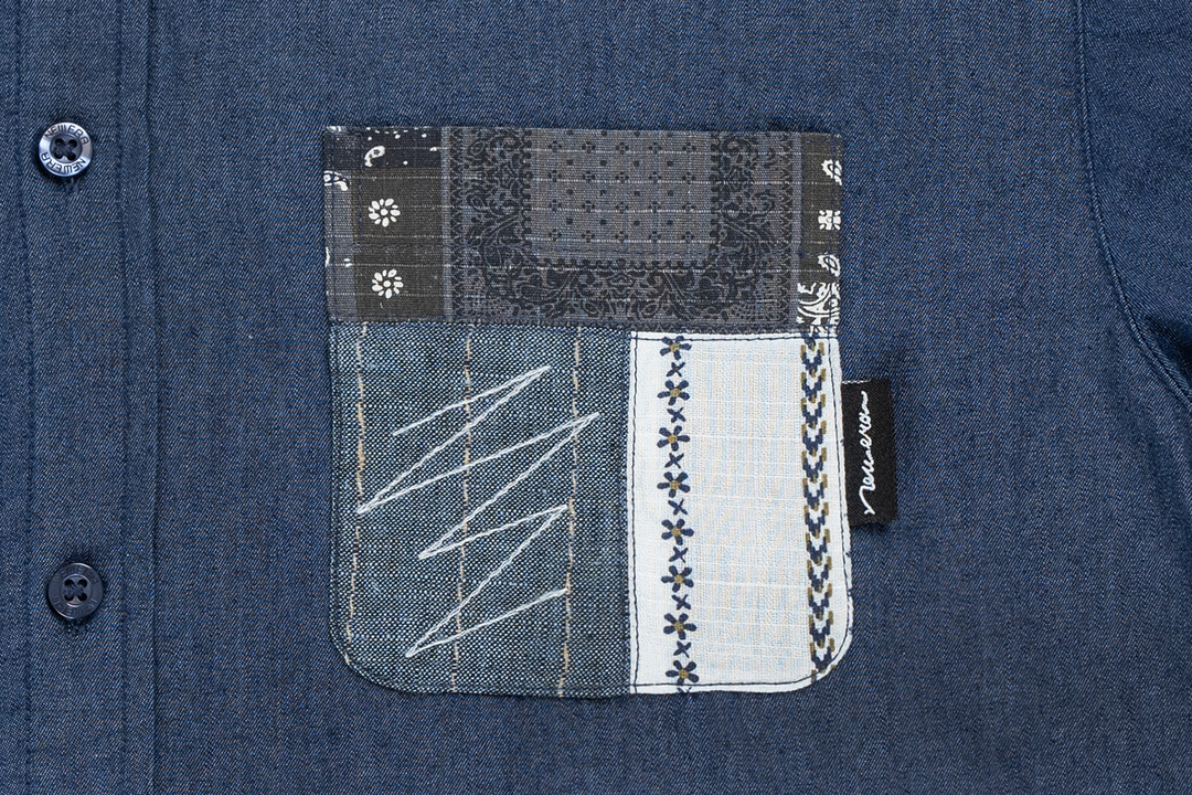 New Era Boro Contemporary Navy Woven Shirt