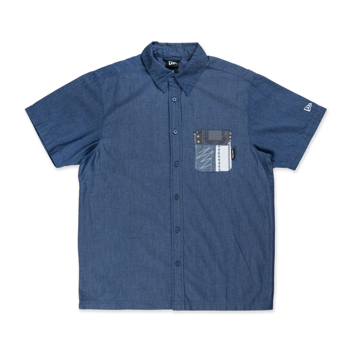 New Era Boro Contemporary Navy Woven Shirt
