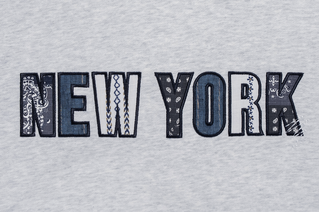 Boro Contemporary Light Heather Gray Crew Neck Sweatshirt