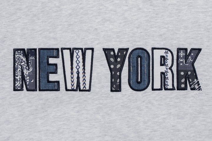Boro Contemporary Light Heather Gray Crew Neck Sweatshirt