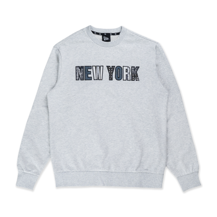 Boro Contemporary Light Heather Gray Crew Neck Sweatshirt
