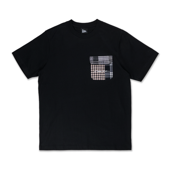 Preppy Black Short Sleeve Pocket T-Shirt