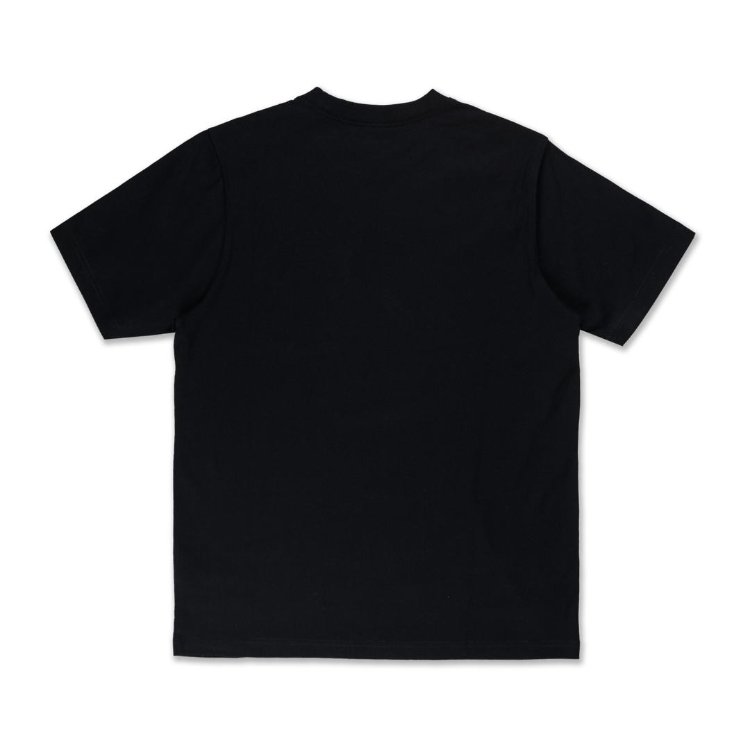 Preppy Black Short Sleeve Pocket T-Shirt