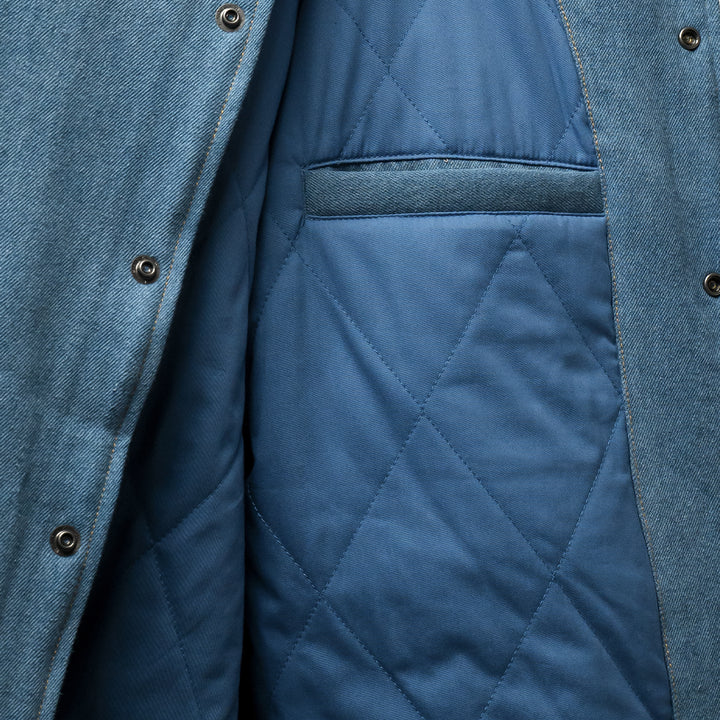 New York Yankees Retro Denim Blue Padded Jacket